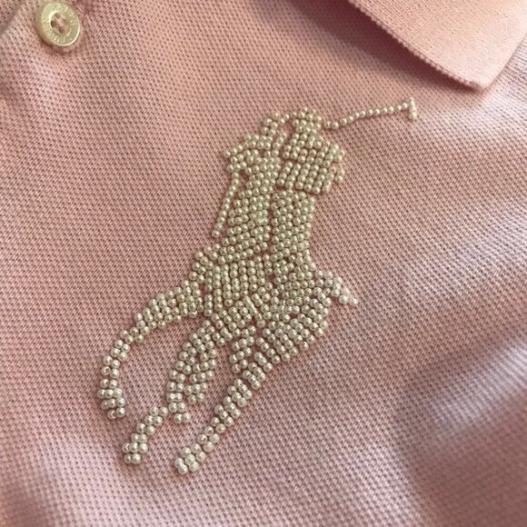 Ralph Lauren pearl beaded Polo shirt - Picture 2 of 4